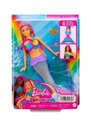 Лялька русалка барбі дрімтопія сяючий хвіст barbie dreamtopia twinkle lights mattel сяючий хвостик4 фото