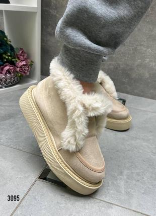 Шикарные качественные утепленные короткие женские ботинки холодная осень-зима2 фото