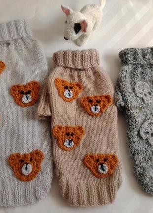 Теплий светр для собак середнього розміру.2 фото