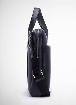 Мужская синяя сумка портфель calvin klein portfolio logo6 фото
