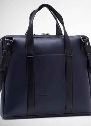 Мужская синяя сумка портфель calvin klein portfolio logo5 фото