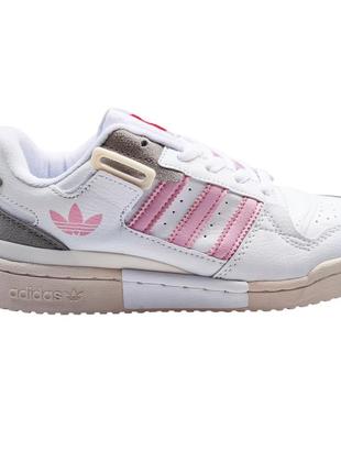 Женские кроссовки adidas forum '84 low white pink белые с розовым🔥3 фото