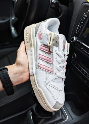 Женские кроссовки adidas forum '84 low white pink белые с розовым🔥6 фото