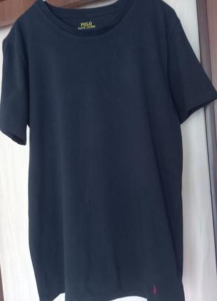 Базовая, черная футболка Polo Ralph pour denim single-breasted blazer Blue