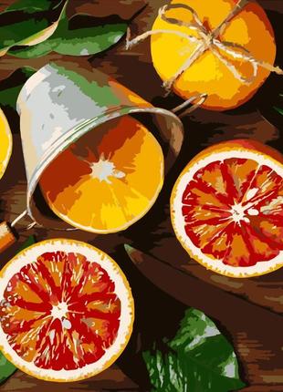 Картина по номерам апельсиновый взрыв, 40х40см, стратег, sk028