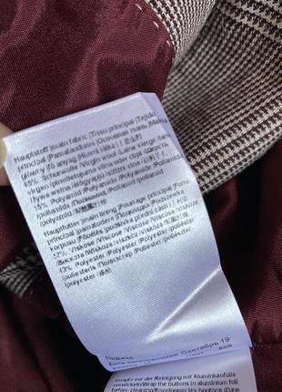 Жакет-сукня гусиная лапка двубортный пиджак в клетку женский шерстяной windsor- xs,s7 фото