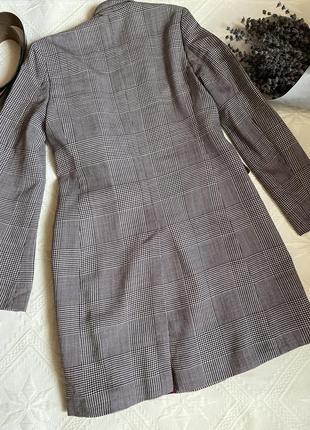 Жакет-сукня гусиная лапка двубортный пиджак в клетку женский шерстяной windsor- xs,s9 фото