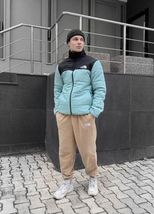 Куртка мужская зимняя tnf бирюзового цвета2 фото