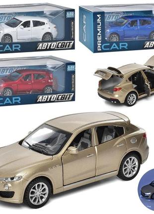 Джип автосвіт, метал/пластик, інерція 15,5см, світло, 4 кольори, ap-1766