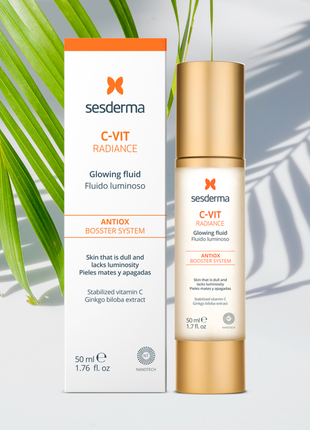 Sesderma c-vit radiance glowing fluid флюїд, що надає шкірі сяйва9 фото