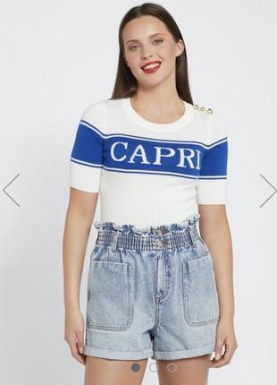 Стильная кофта с коротким рукавом, классическая футболка capri, джемпер4 фото