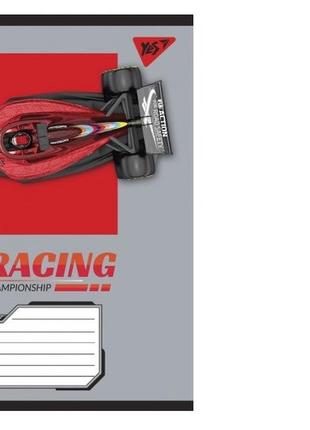 Зошит учнівська а5/24 клітинка yes racing championship, 20шт/упак., 765890