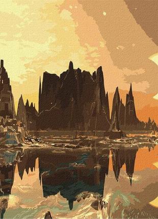 Набір для розпису, картина за номерами золоте місто 40х50см, кно2853