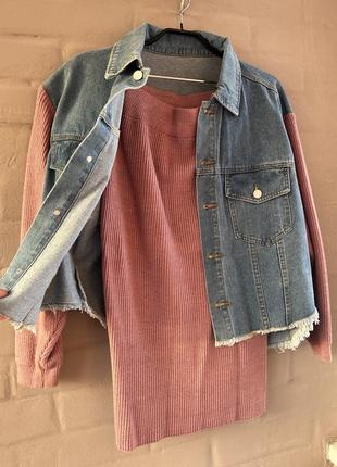 Костюм юбка + джинсовая куртка2 фото