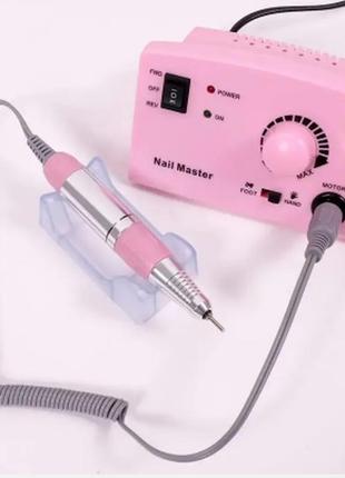 Фрезер для маникюра и педикюра nail drill zs-602 на 45000 об. 65 ватт розовый1 фото