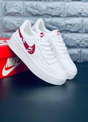 Женские кроссовки nike sb force skate white/red в белом цвете с красным значком новинка!6 фото