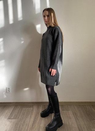 Платье zara свитер, туника, платье, шерсть в составе ткани5 фото