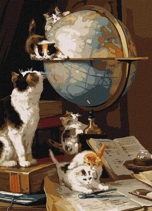 Картина по номерам любознательные котята 40х50см, кно4475