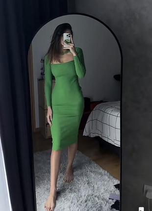 Платье zara по фигуре миди