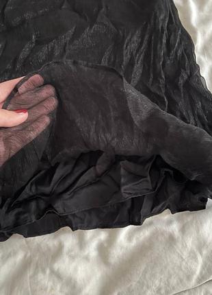 Платье мини вечернее с ярким верхом, вышитый пайетками и бисером полупрозрачная открытая спина гетсби платья черная под винтаж6 фото