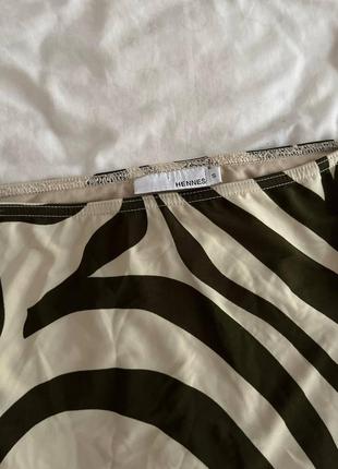 Спідничка у зебряний принт  кольори беж та темний оливковий спідниця3 фото