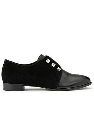 Шкіряні  французсткі жіночі туфлі броги дезерти cosmoparis  🇫🇷  emoco 36-37 розмір