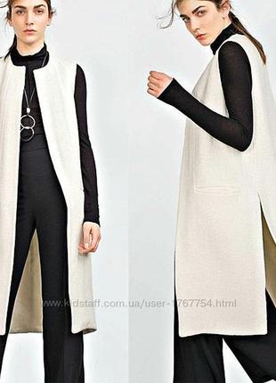 Пальто жилетка довга zara