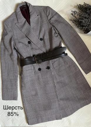 Жакет пальто двубортный пиджак женский шерстяной windsor- xs,s