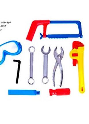 Набор инструментов юный слесарь, очки, 9 деталей, 31-002