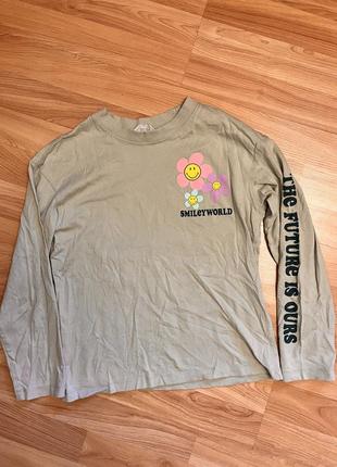 Лонгслив реглан h&amp;m smiley