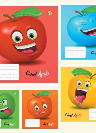 Тетрадь ученическая 18л. линия твердая обложка, яблоко, 20шт/упак., te22210