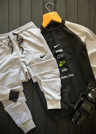 Чоловічий спортивний костюм мужской спортивный трикотажный костюм nike