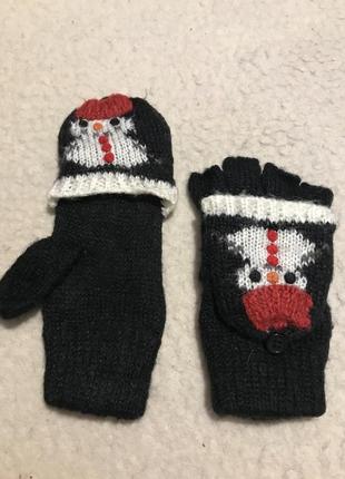 Перчатки рукавицы без пальцев варежки трансформеры rebel primark5 фото