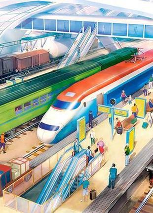 Кастор пазлы 100 "вокзал" 40*29см, b-111190