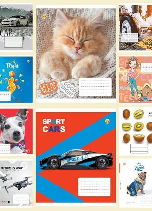 Тетрадь 18 л. клетка, люкс микс 1, 20 шт. в уп., те11225