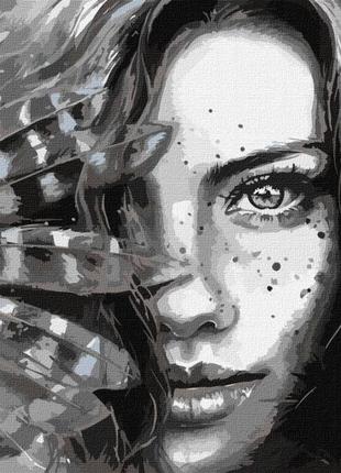 Картина по номерам "выразительный взгляд" идейка 40х50см , кно4836