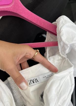 Шикарна пишна блузка топ zara з воланами в стилі miu miu3 фото