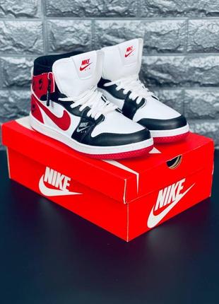 Мужские кроссовки nike air jordan 1 retro high red black / найк аир джордан 1 ретро высокие красные с черной7 фото