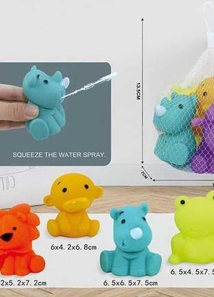 Набор пищалок для купания в ванной животные 6шт, sdh10055