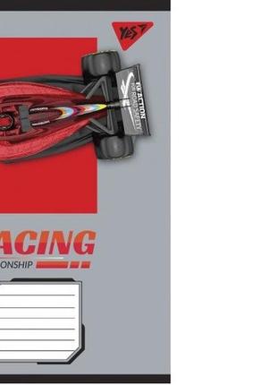 Тетрадь школьная, 12 листов, линия, racing championship, 25шт в упаковке, 765805