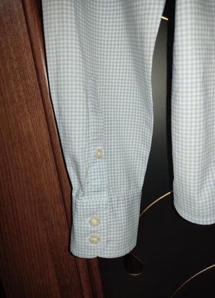 Коттоновая рубашка в клетку tommy hilfiger (хлопок, эластан)2 фото