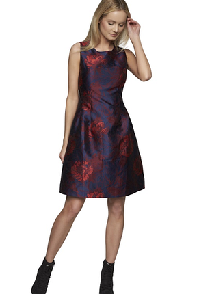 Жаккардовое платье с потрясающим цветочным узором roman, р.10