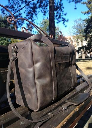 Большая дорожная сумка bagster, сумка для тренировок, кожаная сумка2 фото