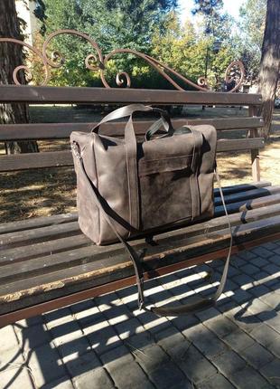 Большая дорожная сумка bagster, сумка для тренировок, кожаная сумка3 фото