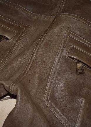 Кожанные брюки стрейч  от balmain2 фото