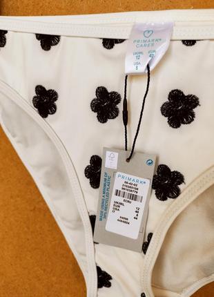 Раздельный купальник пуш ап лиф халтер треугольники на завязках primark вышивка цветы6 фото