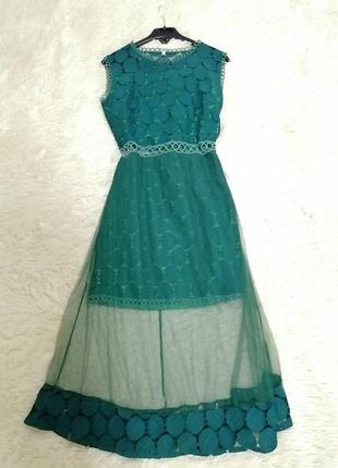 Платье сетка гипюр