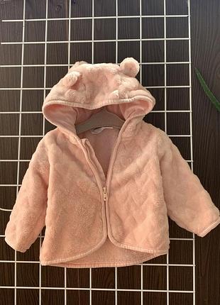 Утепленная кофточка 2-4 месяца