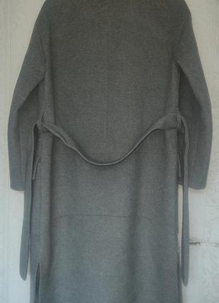 Демисезонное пальто прямого кроя с накладными карманами серое, размер - 42-44,stella polare, на подкладке, сезон - холодная осень/весна, осень/зима2 фото