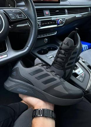 Мужские кроссовки adidas cloudfoam termo dark grey black